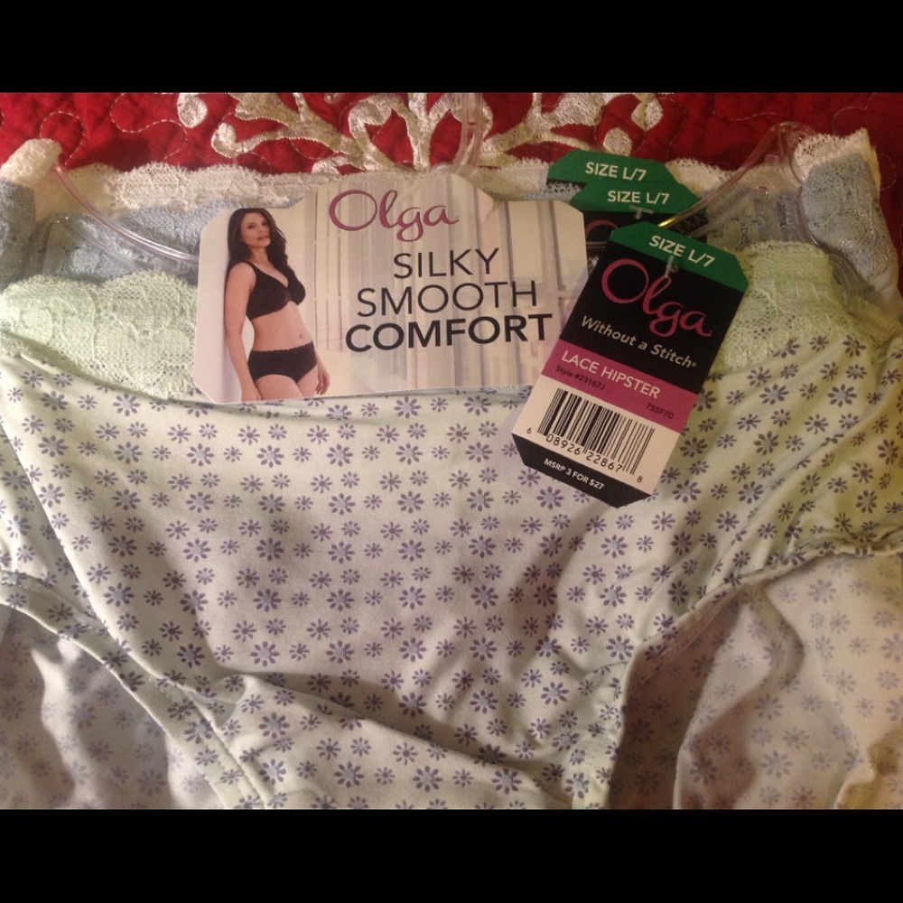 🍀Olga Without a Stitch lace hipsters 🍀NWT